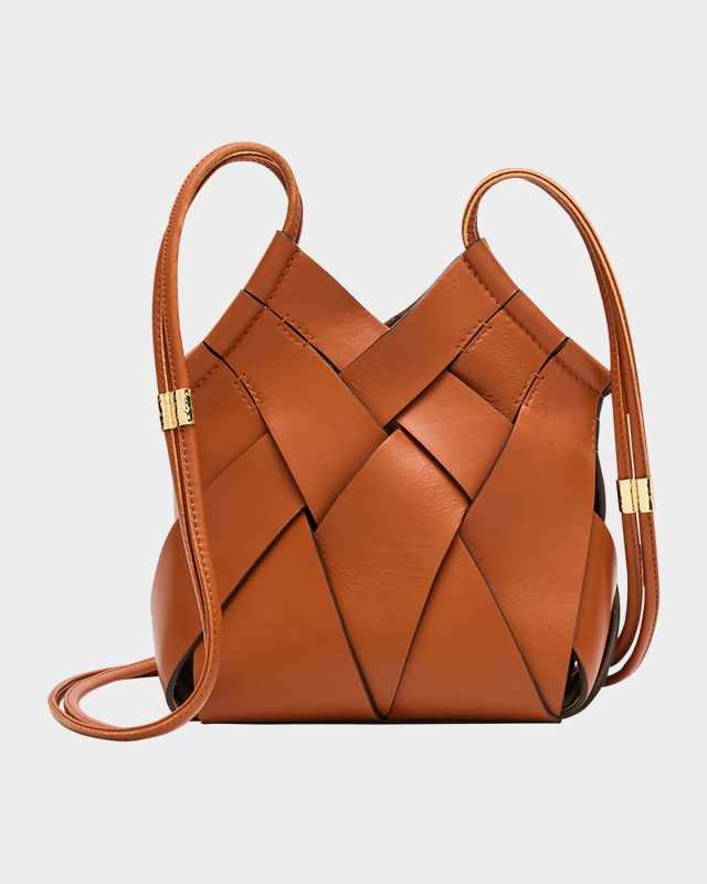 Charlotte Woven Leather Crossbody Bag